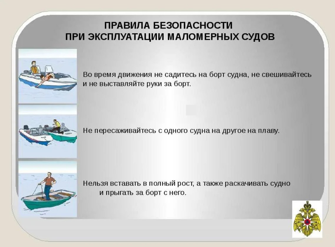 Правила безопасности на воде при использовании маломерных судов.