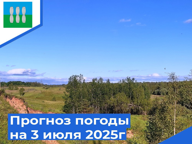Прогноз погоды на 3 июля 2025г.